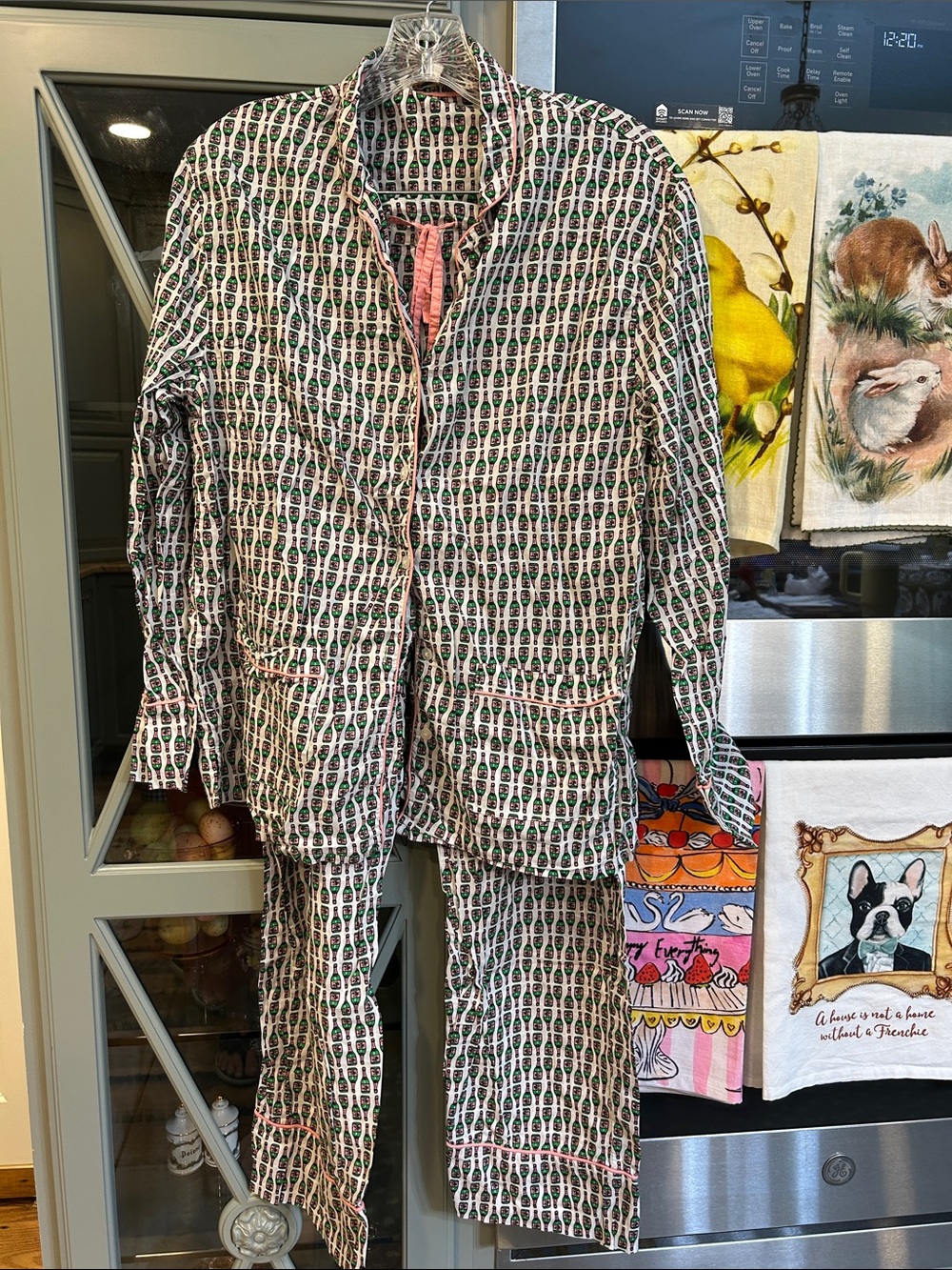 Shirleah Cotton Champagne Long Sleeve Pajama Set Medium